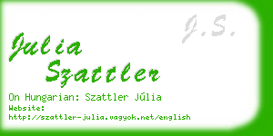 julia szattler business card